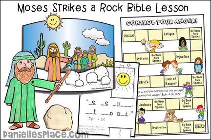 Moses Strikes a Rock Bible Lesson for Children's Ministry