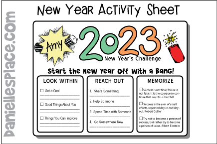 New Year fill-in-the-blanks Activity Sheet  - 