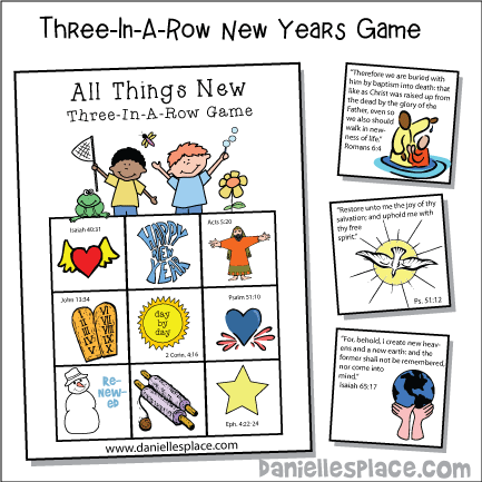 New Years Three-in-a-Row Game for Children's Ministry