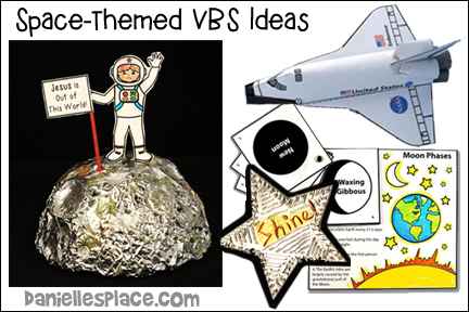 VBS Space Theme Bible Crafts for Children
