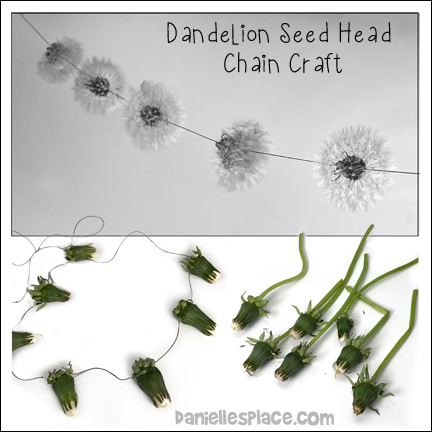 Dandelion Seed Head Chain Spring Craft for Children