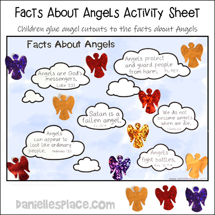 Facts About Angels Activity Sheet for Children's Ministry