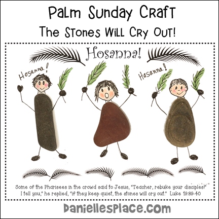 Palm Sunday Craft Hosanna Rock People