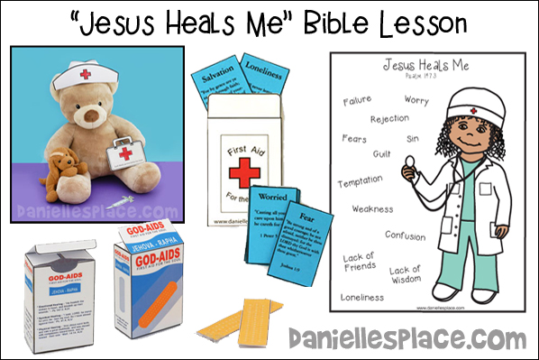 Jesus Heals Me Bible Lesson for Children's Ministry with crafts, games and learning activities