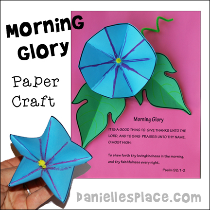 Morning Glory 3D Bible Craft for Children's Ministry