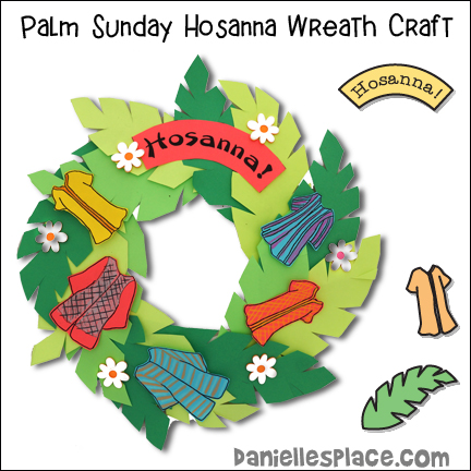 Palm Sunday Hosanna Wreath Craft for Children's Ministry