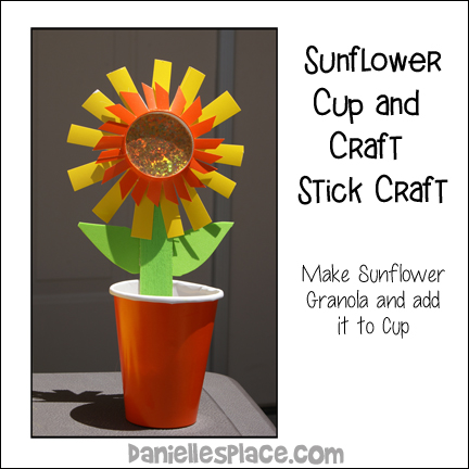 Sunflower Cup Craft with Sunflower Granola