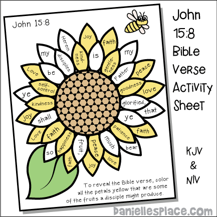 Sunflower Bible Verse Review Activity Sheet