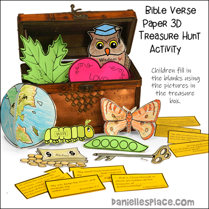 Paper Treasure Hunt Bible Verse Activity