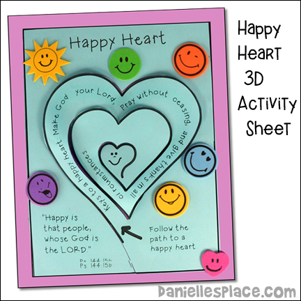 Path to a Happy Heart Bible Activity Sheet