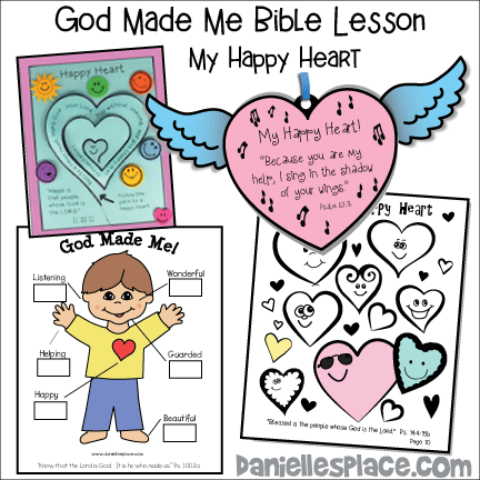 God Made Me Bible Lesson - Creation of Man - My Happy Heart - Bible Lesson for Children's Ministry