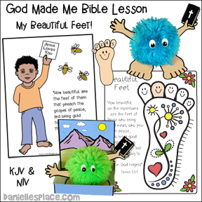 God Made Me Bible Lesson - My Beautiful Feet