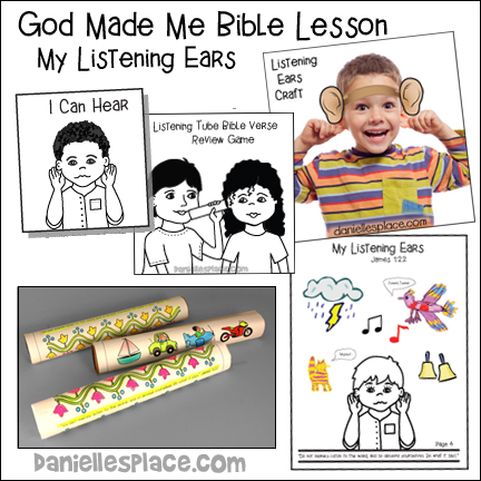 "God Made Me Bible Lesson - My Listening Ears"