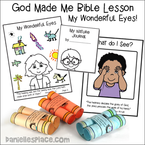 God Made Me Bible Lesson for Children - My Wonderful Eyes