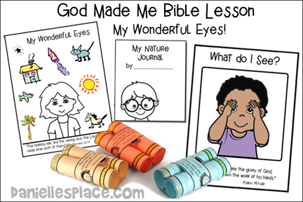 God Made Me Bible Lesson - My Wonderful Eyes