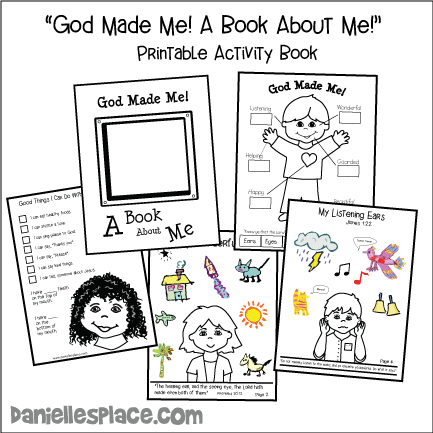 God Made Me Printable Book for Bible Lesson 