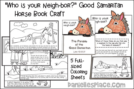 Good Samaritan Bible Craft and Coloring Sheet