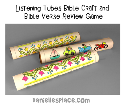 Listening Tubes Bible Craft