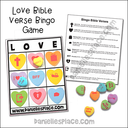 Love Bible Verse Bingo Game