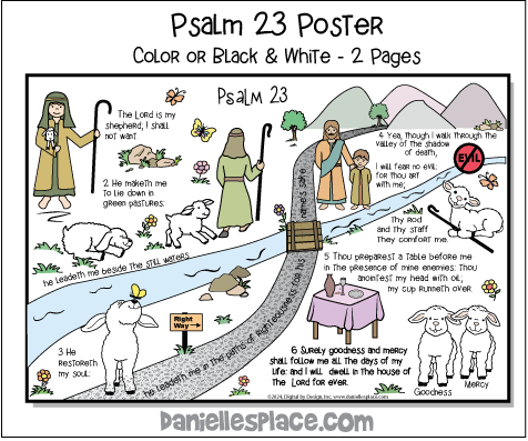 Psalm 23 Poster for Children's Ministry