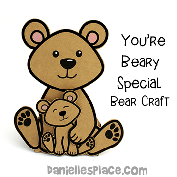Beary Special Bear Craft for Mother's Day and Father's Day