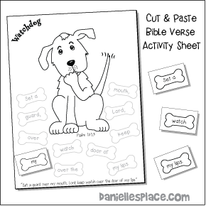Cut and Paste Bible Verse Activity Sheet