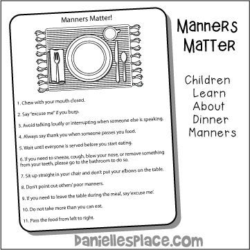 Manners Matter - Children learn about dinner etiquette