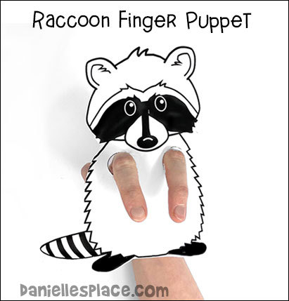 Raccoon Finger Puppet Craft for Children