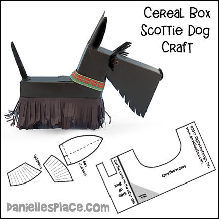 Scottie Dog Cereal Box Sculpture Craft for Children