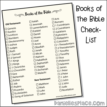 Books of the Bible Checklist for Memorization