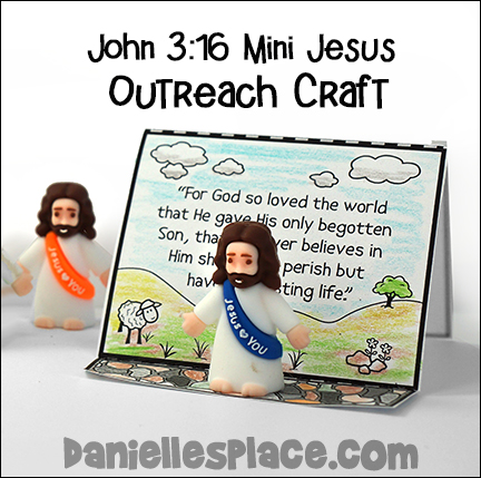 Mini Jesus John 3:16 Outreach Craft and Activity for Children's Ministry