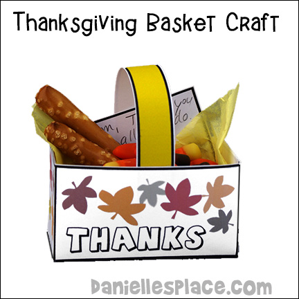 Thanksgiving Treat Basket Craft for Children
