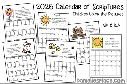 2026 Calendar of Scriptures Craft for New Years