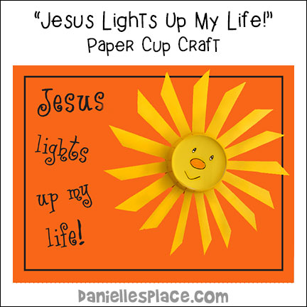 Jesus Lights up my Life Paper Cup Craft for Children's Ministry and VBS