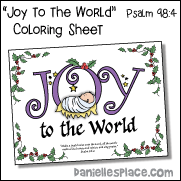 Joy to the World Nativity Coloring Sheet for Christmas