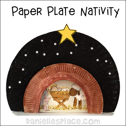 Baby Jesus in a manger Paper Plate Craft Paper Plate nativity Craft for Christmas