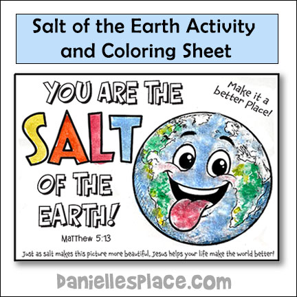 Salt of the Earth Activity and Coloring Sheet for Children's Ministry