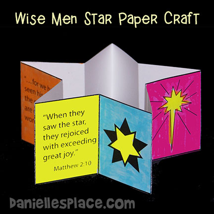 Wise Men Search for Jesus Star Paper Craft for Children's Ministry