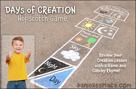 Days of Creation Hopscotch Game for Sunday School