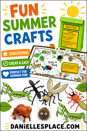 Summer Bug Crafts and Games for Kids - Cheap and Easy and Educational