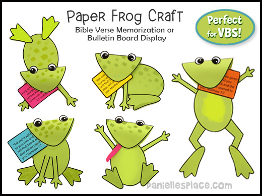 Frog Craft and Bulletin Board Display for Rainforest VBS