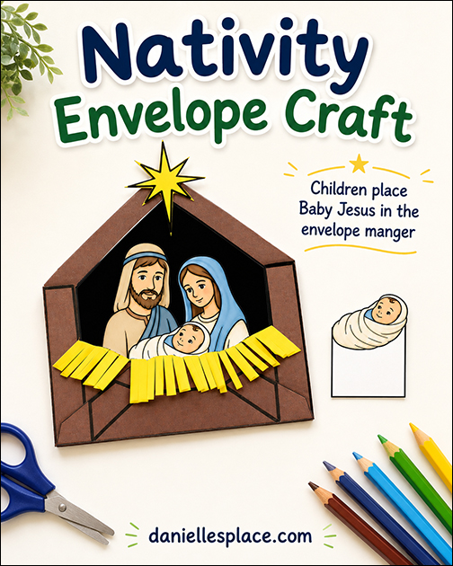 Envelope Nativity Christmas Craft 