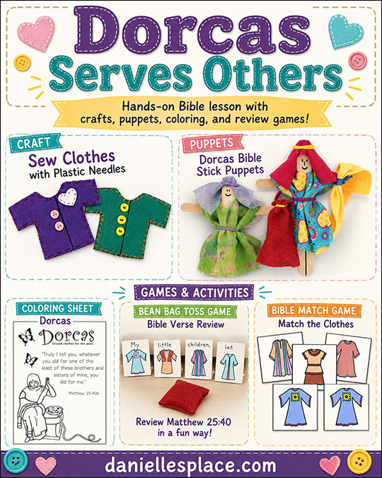 Dorcas Serves Others Bible Lesson for Children's Church