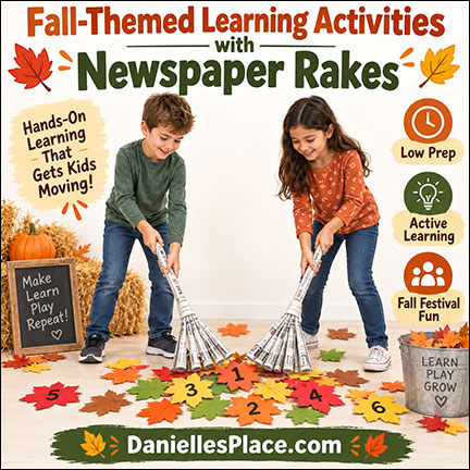 Fun, Fall-themed Learning Activities with Newspaper Rakes
