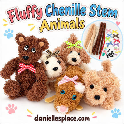 Fluffy Chenille Stem Animals Craft