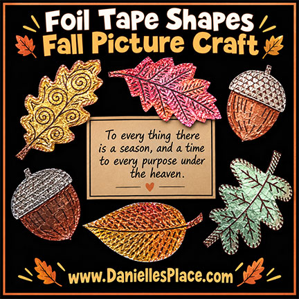 Foil Tape Fall Shapes Fall Picture Craft