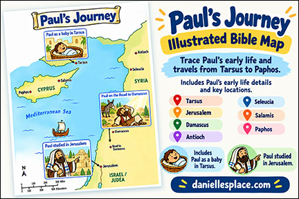 Paul's Journey Illustrated Map of Paul's Life