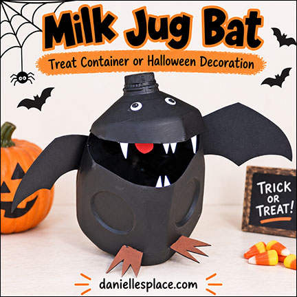 Milk Jug Bat Halloween Decoration or Treat Container