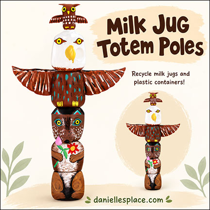 Milk Jug Totem Pole Craft