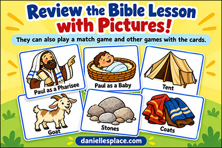Review the Bible Lesson using related pictures and games.